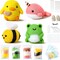 Set of 4 Cute Animal Needle Felting Starter Kit Frog Chick Bee Narwhal Animal Doll Wool Felting Tools Felt Needles Foam Mat DIY Needlework Craft Party Supplies for Beginners